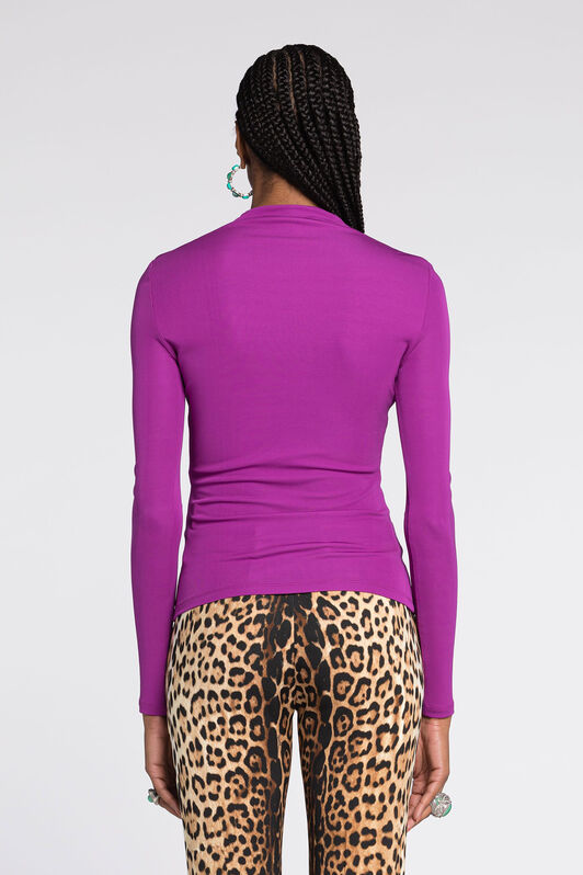 RC Embellished Gathered Top Purple RKT605-JJ051