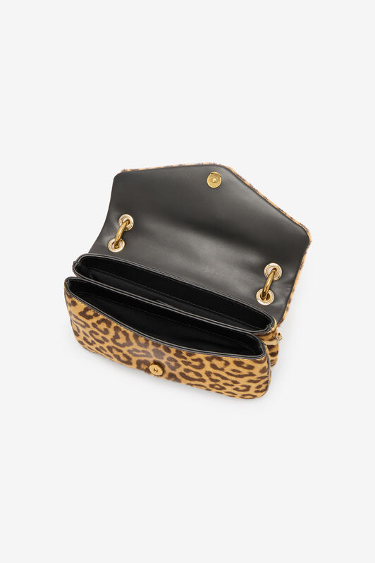 RC Small Bag in Leopard Skin Print with Chain Marron VKB016-ZV012