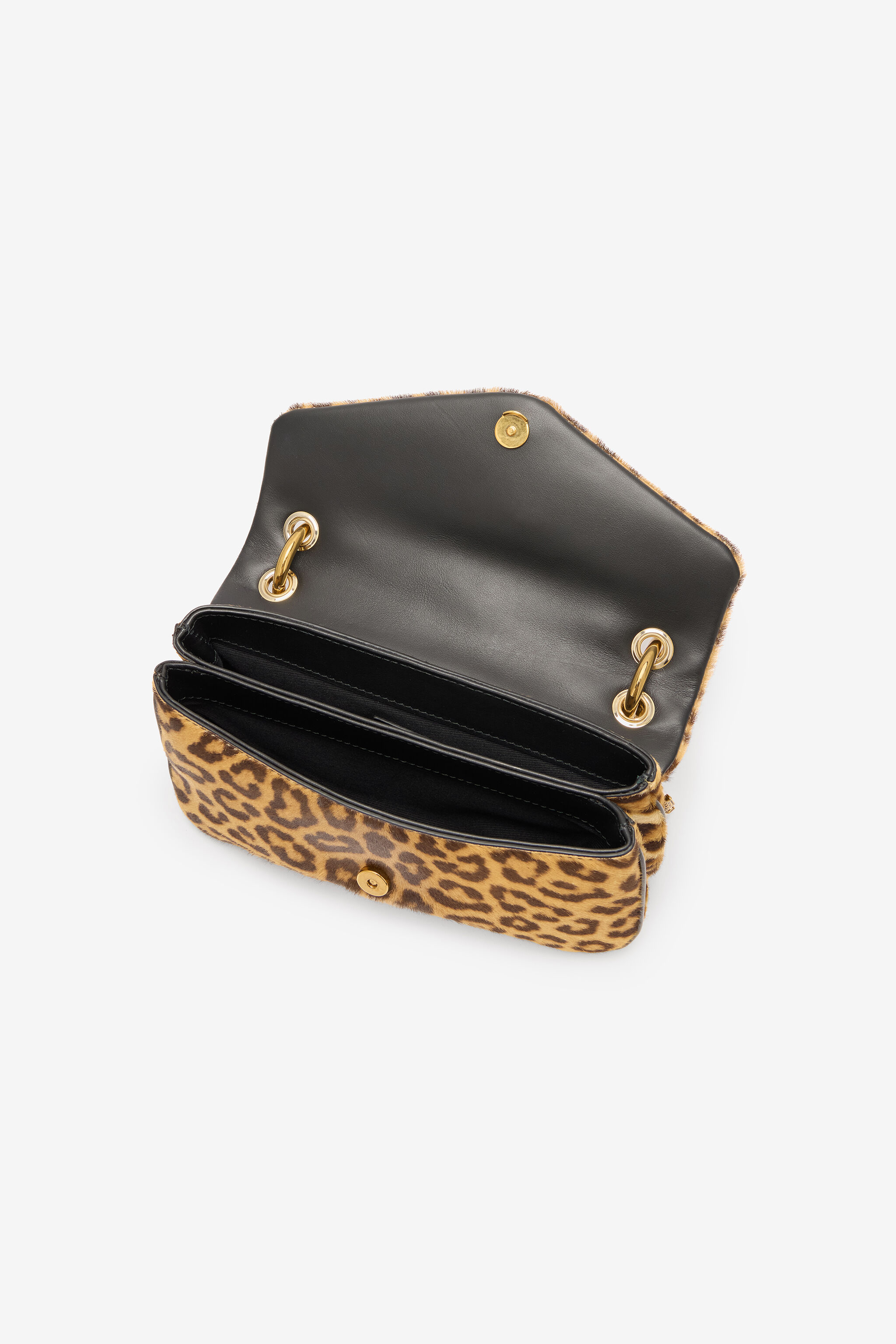 RC Small Bag in Leopard Skin Print with Chain Marron VKB016-ZV012