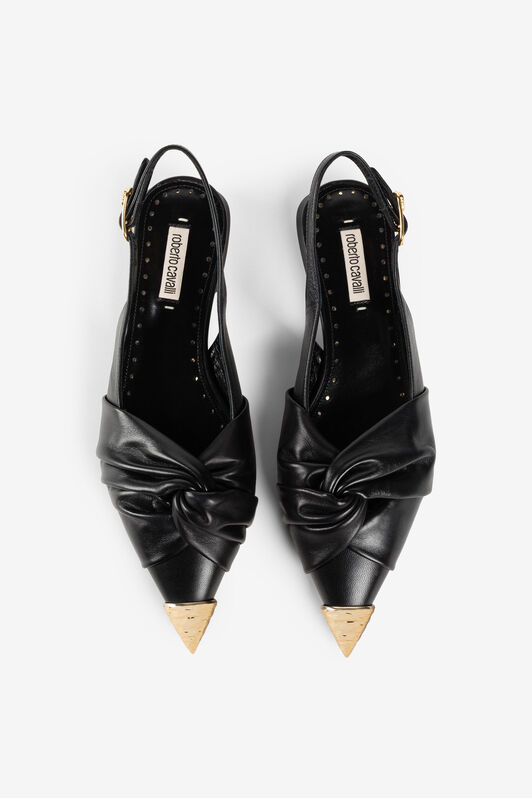 RC Le Pettegole slingback with decoration Black RKS018-PN003