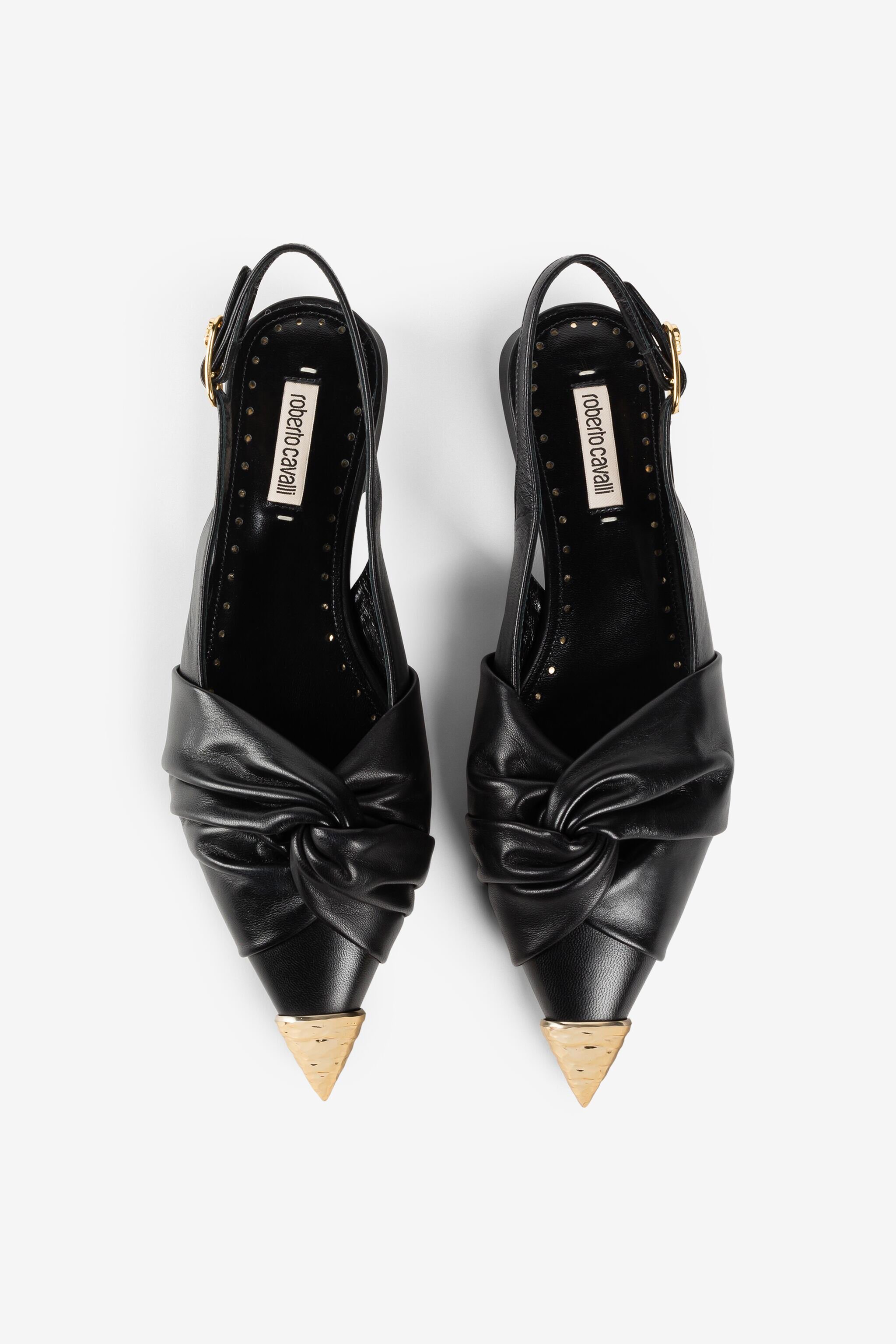 RC Le Pettegole slingback with decoration Black RKS018-PN003