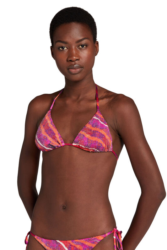 UG Metallic Python-Print Bikini Top FUXIA/ARANCIO KYW48C-HVT92