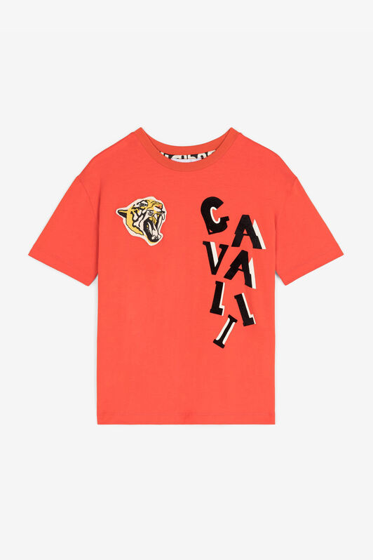 JU Logo-Print Cotton T-Shirt JU Logo-Print Cotton T-Shirt Red RJT60N-JD001