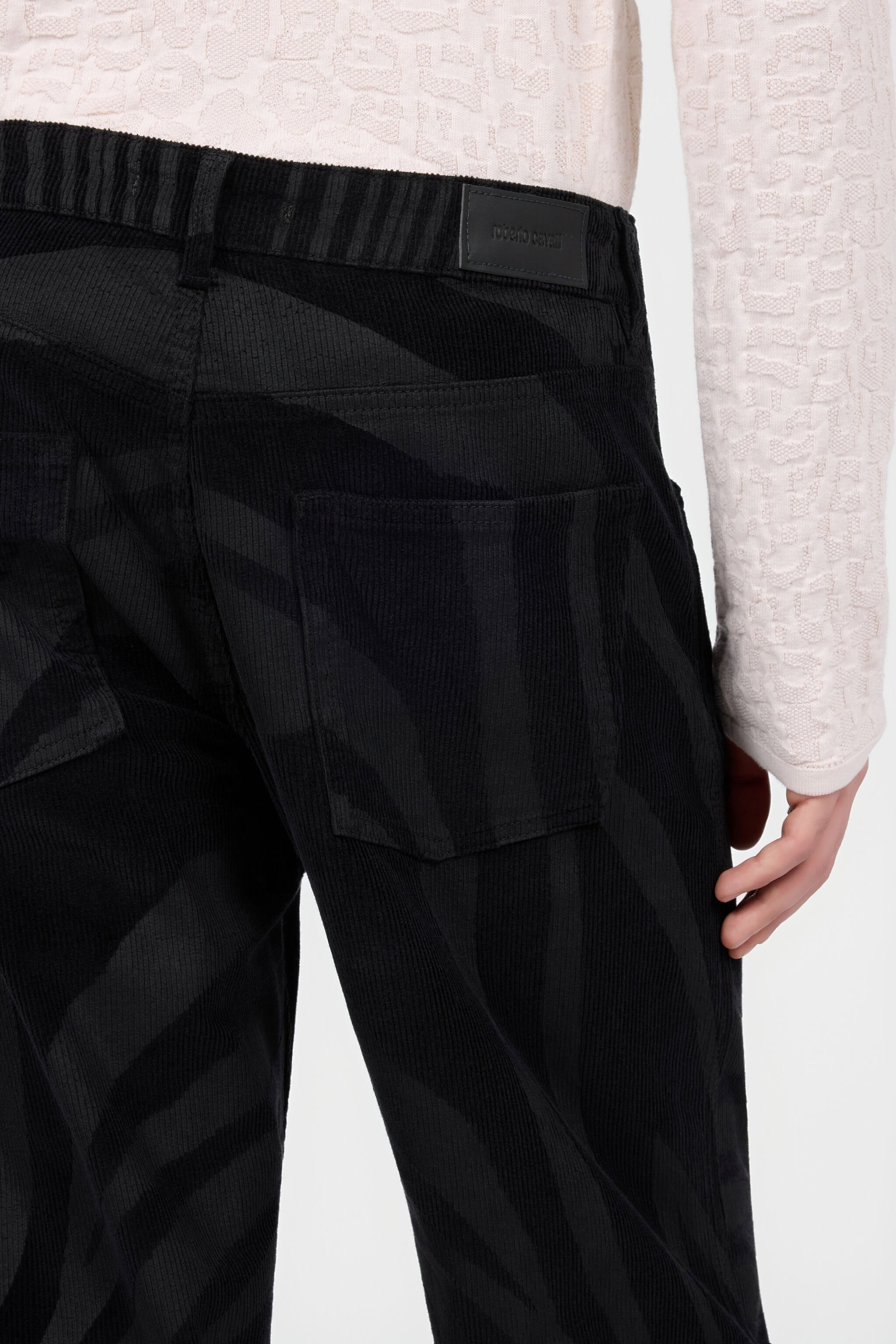 RC Zebra Print Denim Jeans BLACK XNJ210-PCT26