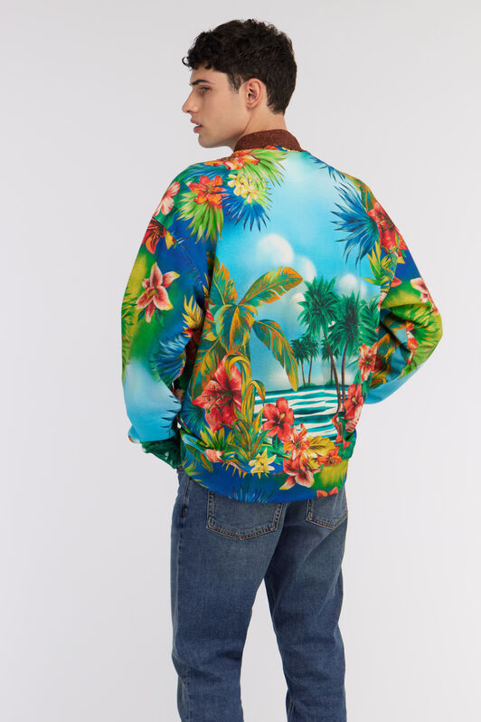 RC Hawaii print sweatshirt Light blue SRT68B-5OH10