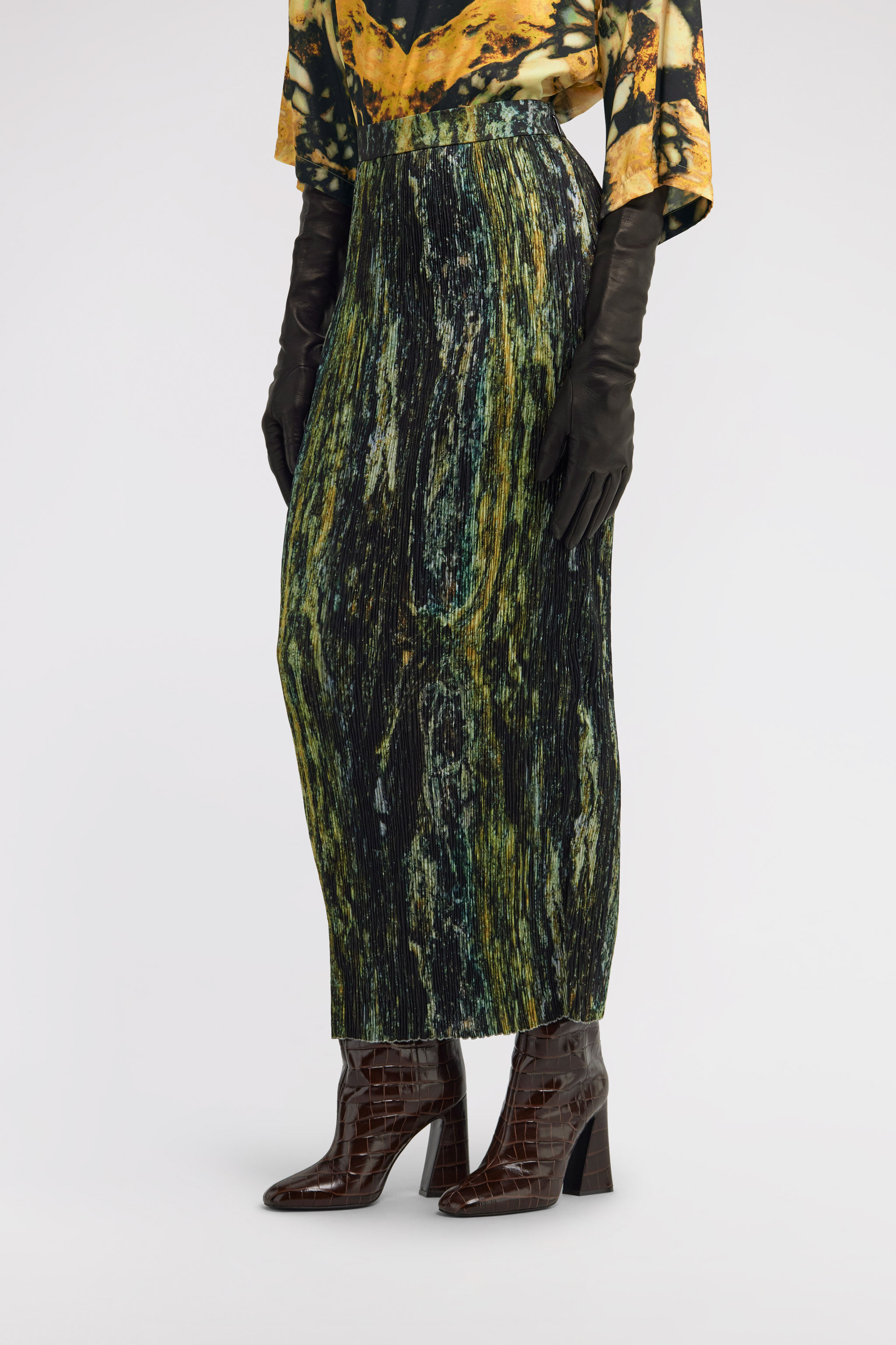 RC Marble Print Skirt Dunkelgrün TWT304-7NN20