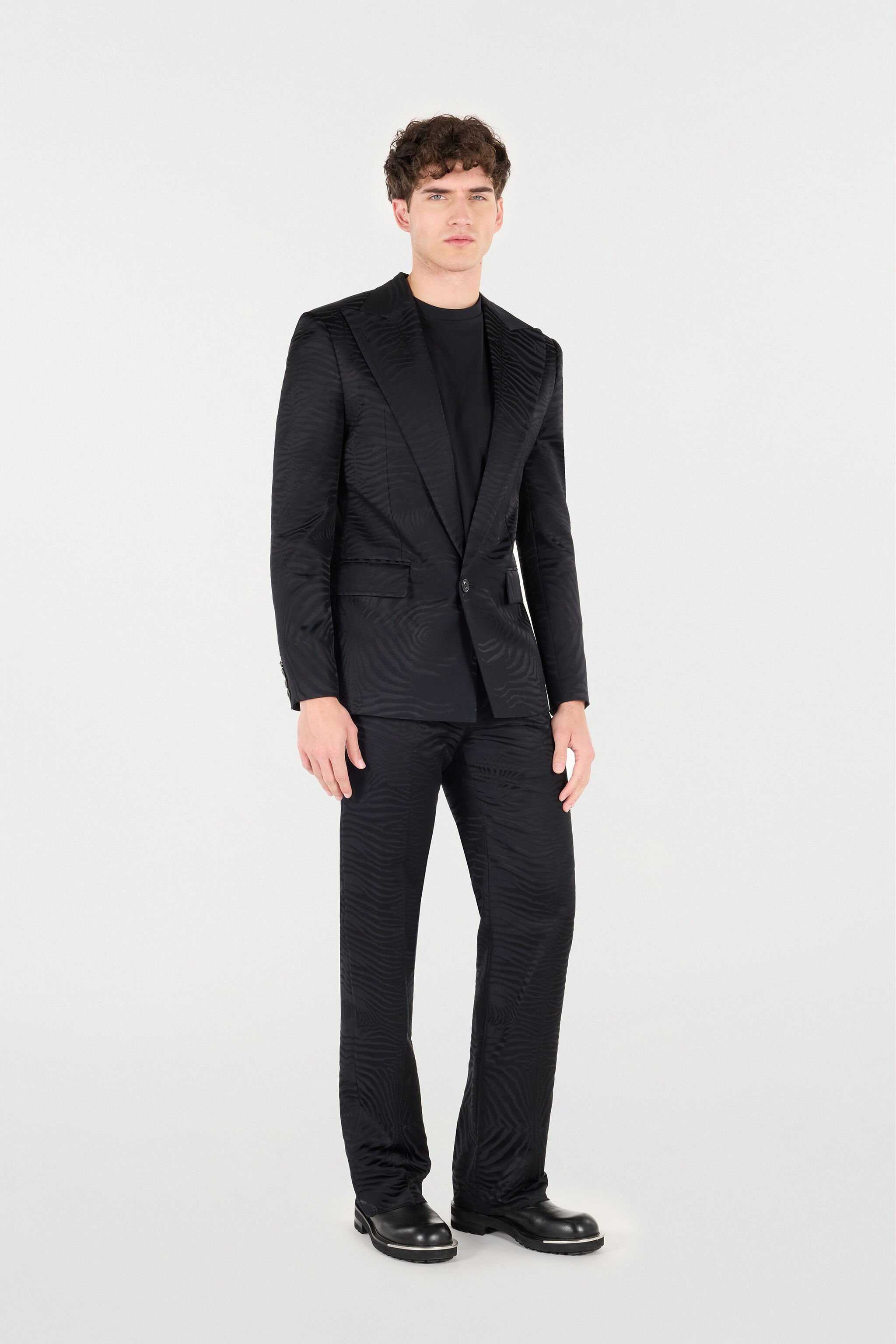 RC Blazer With Solid-Color Tiger Skin Design Black URT410-TJ033