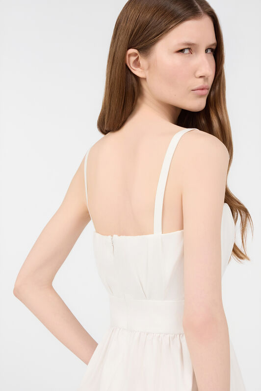 RC Dress With Metallic Mirror Snake Monogram White VKT106-CH033