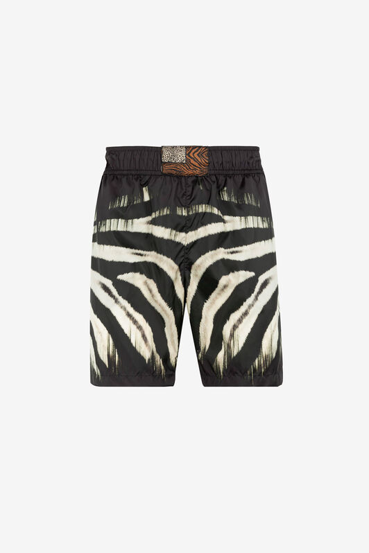 RC Tiger-Print Swim Shorts RC Tiger-Print Swim Shorts Ivory/Black ONH02C-SB053