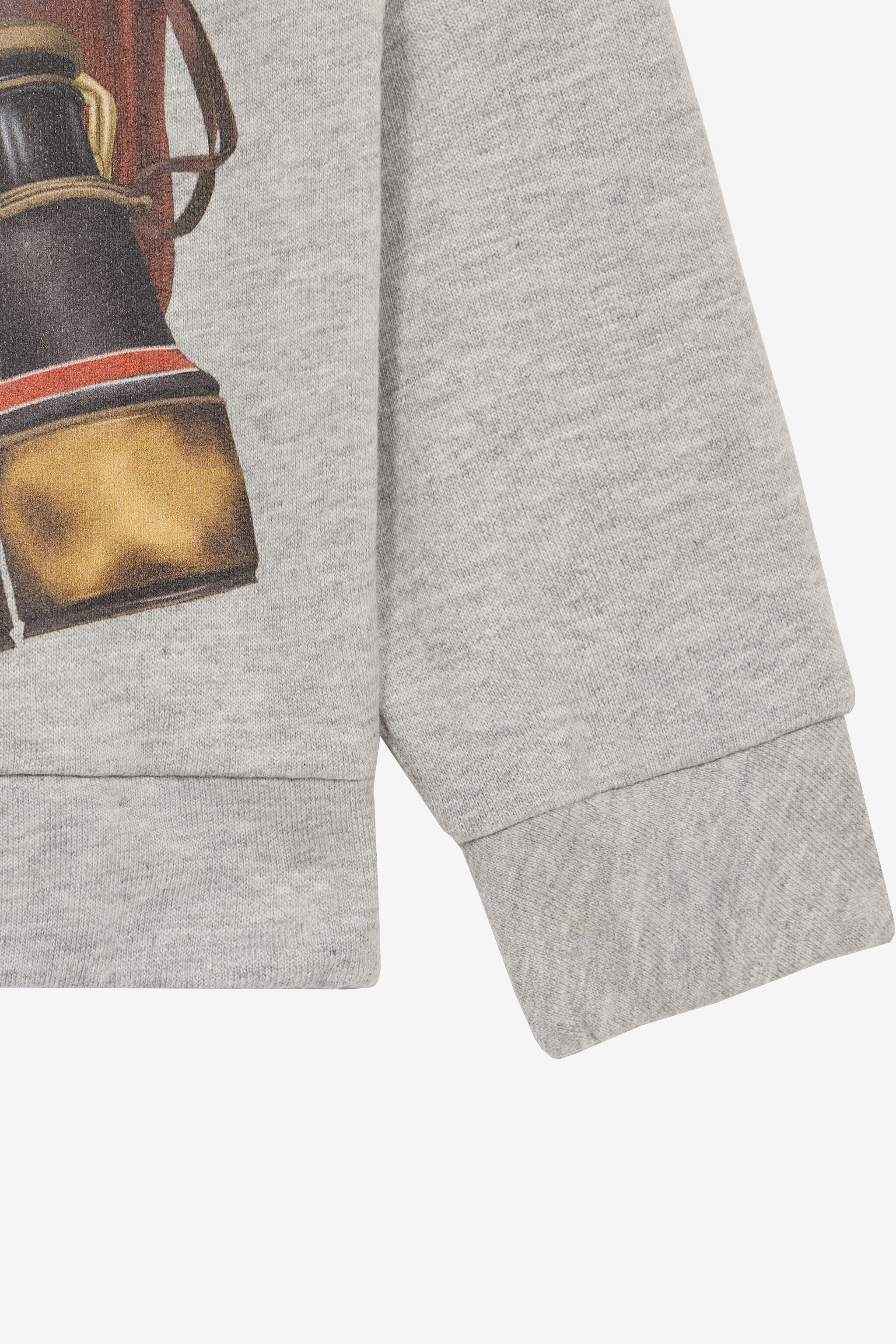 JU Sudadera Con Estampado Delante Y Detrás Gris UJT672-CF050
