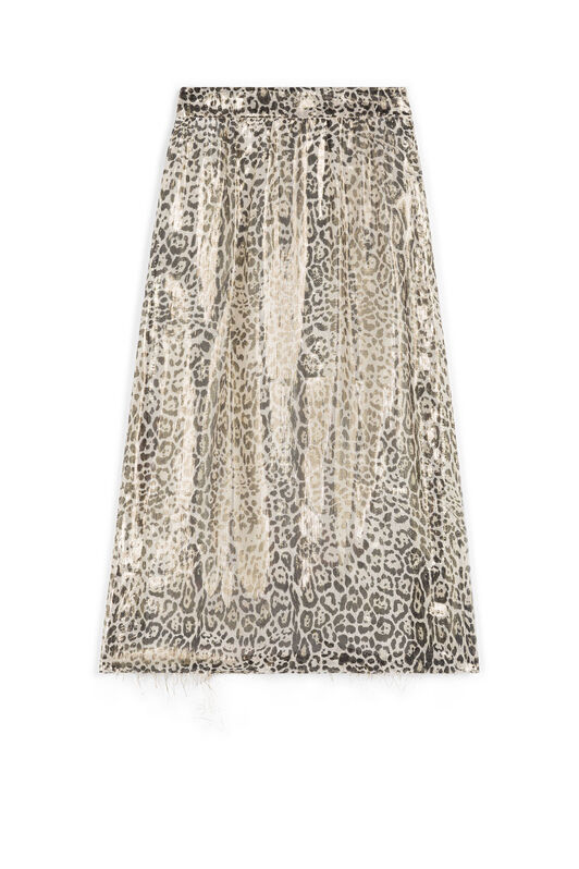 JU Jaguar-Print Skirt Marrone chiaro FJG054-ITCW0