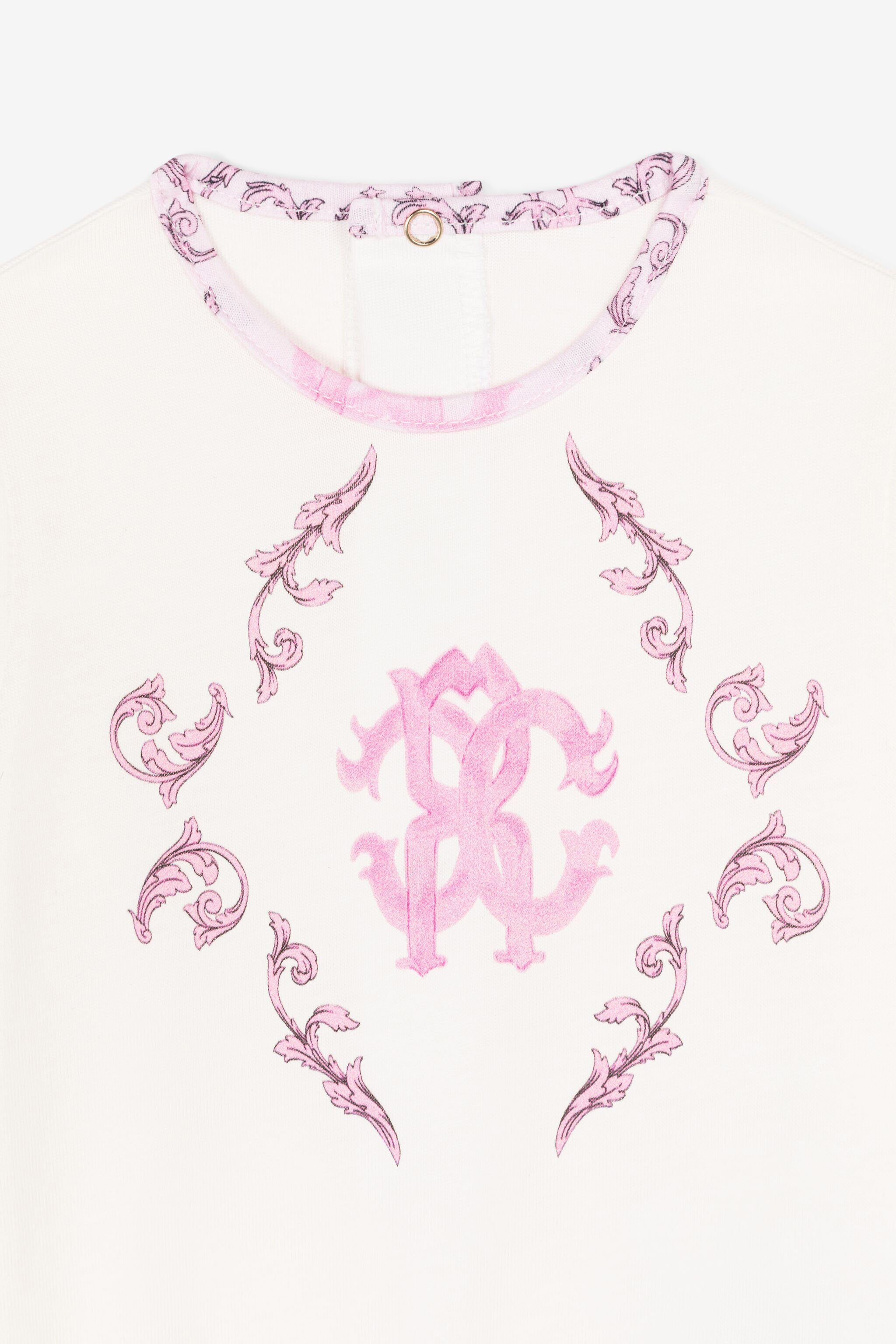 JU Conjunto para bebé con Monograma RC Rosa RJT853-JD001