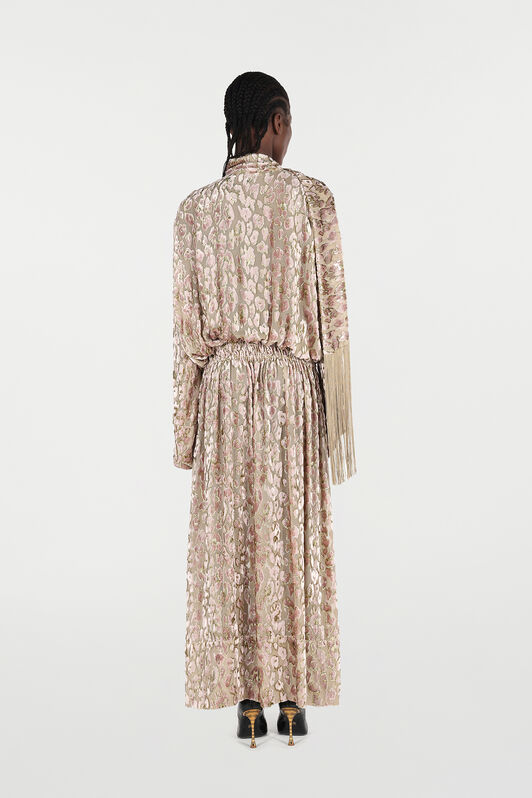 RC Long Dress with All-Over Animal Print RC Long Dress with All-Over Animal Print ROSA/ORO VQT198-FC005
