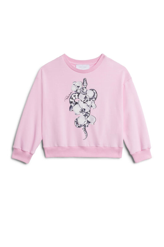 JU Rosa Sweatshirt mit Schlangen-Print PINK MIST IJT912-CF042