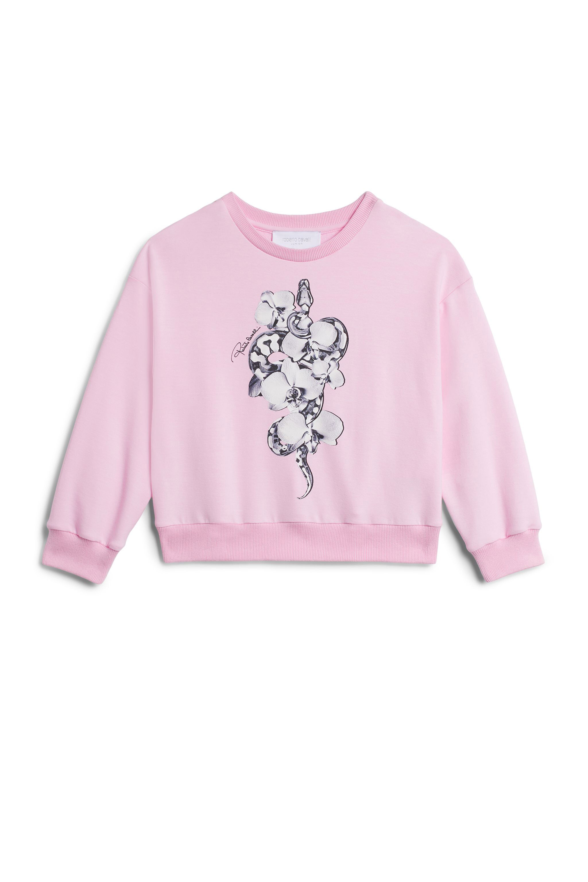 JU Rosa Sweatshirt mit Schlangen-Print PINK MIST IJT912-CF042