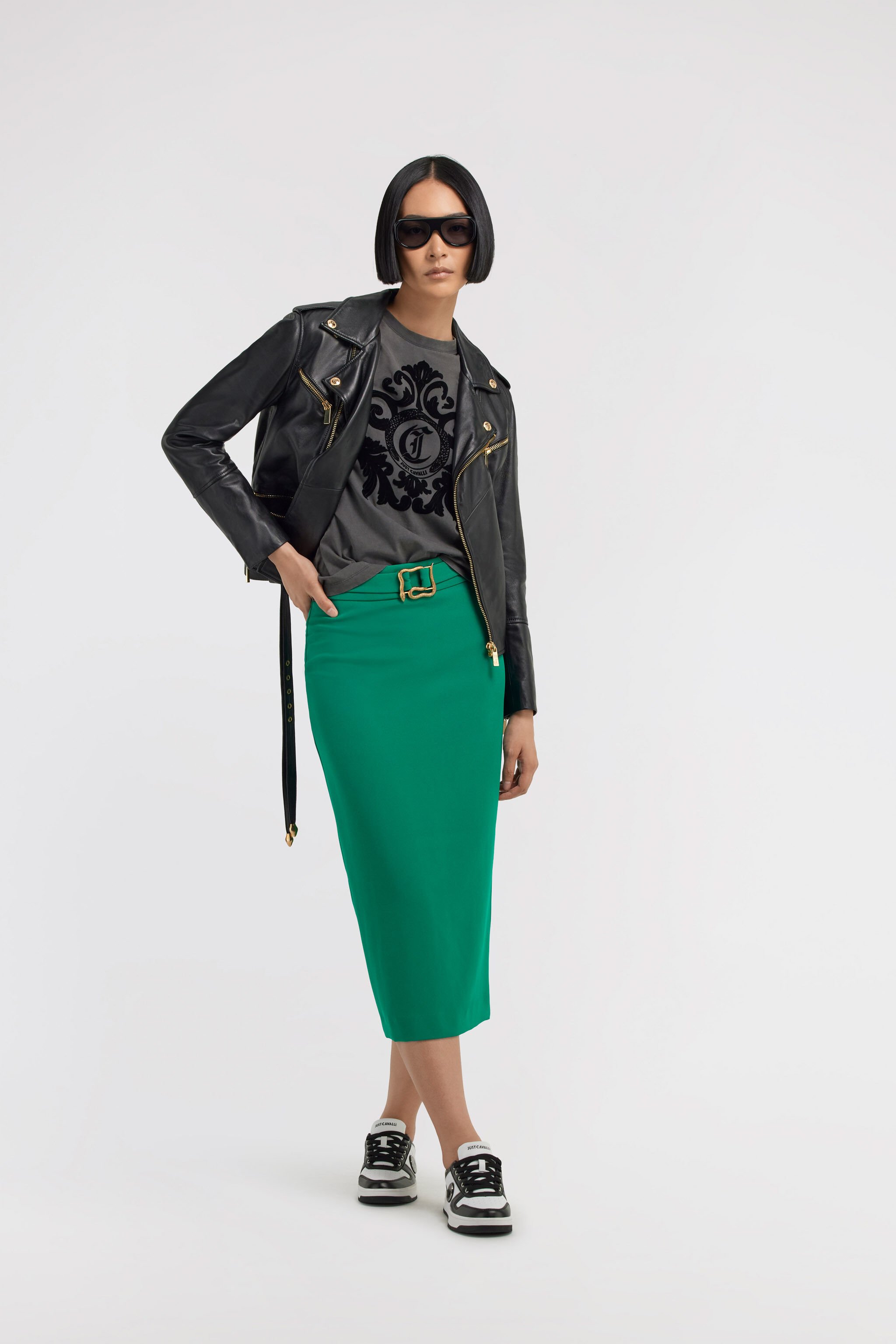 JC Just Cavalli T-shirt Dunkelgrau TFT099-TF155