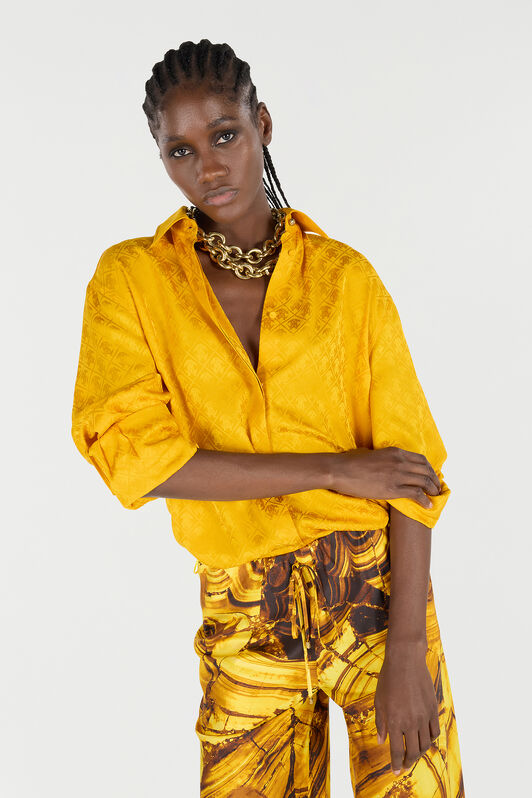 RC Camicia Con Monogram Mirror Snake RC Camicia Con Monogram Mirror Snake Giallo VKT160-RK010