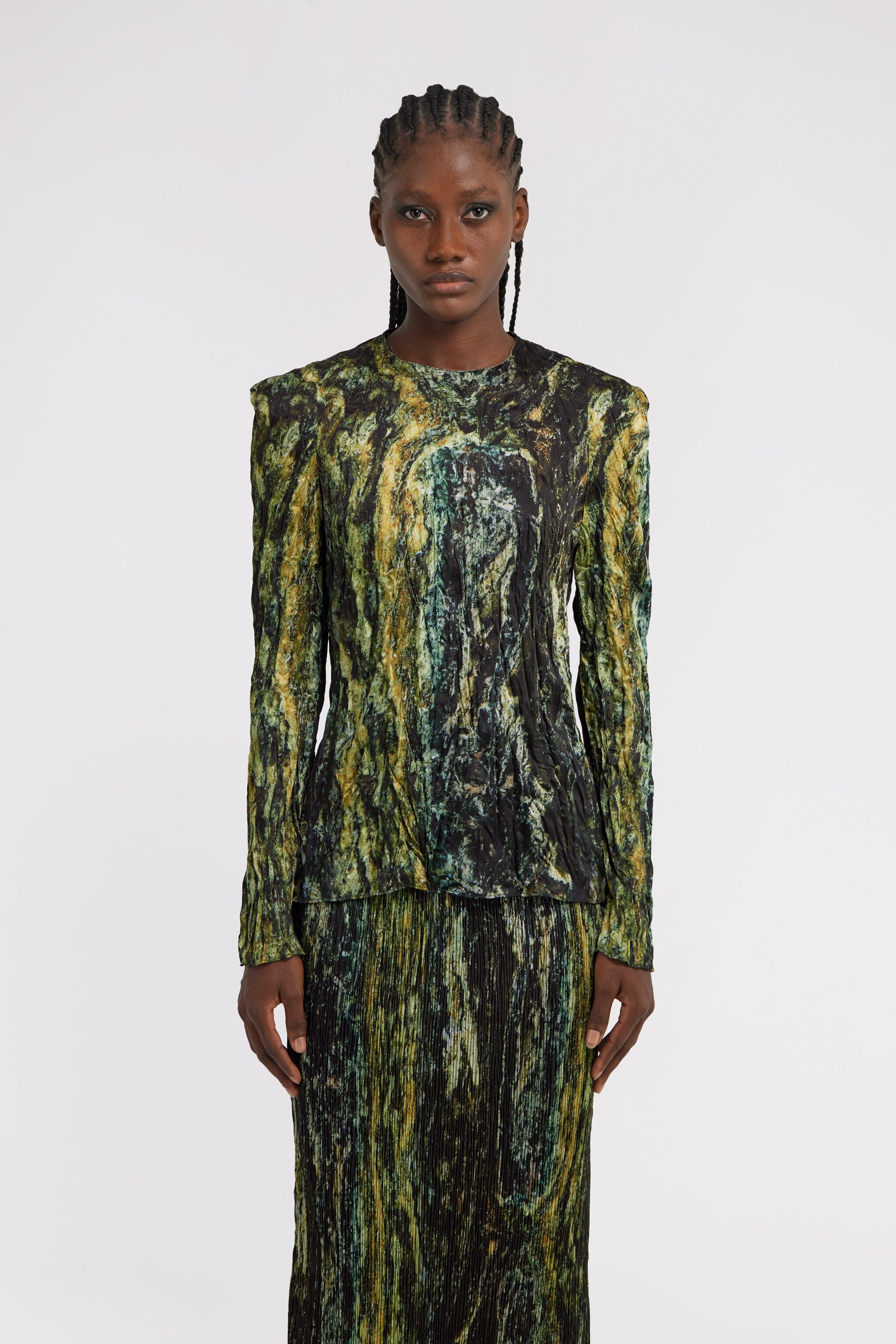 RC Marble Print Top Dark green TWT600-7NN20