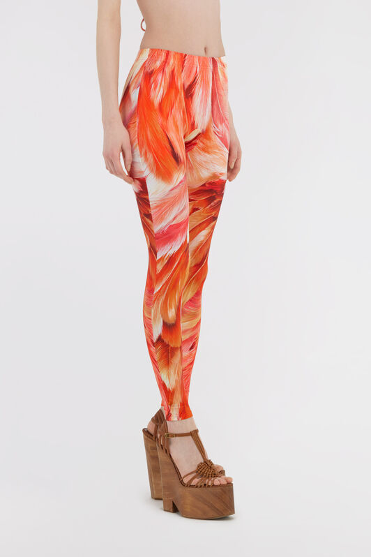 RC Leggings stampa Plumage Arancione SWT20A-LNL71