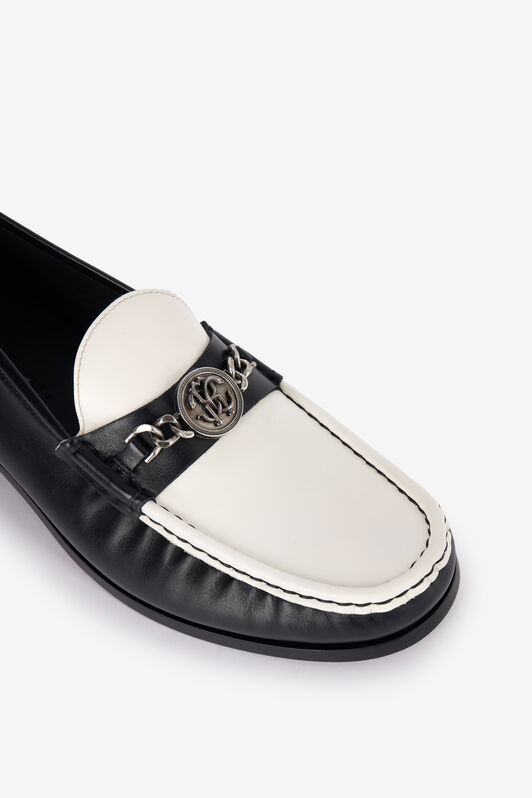 RC Two-Tone Loafers With Mirror Snake Monogram Nero/Bianco URS014-PZ590