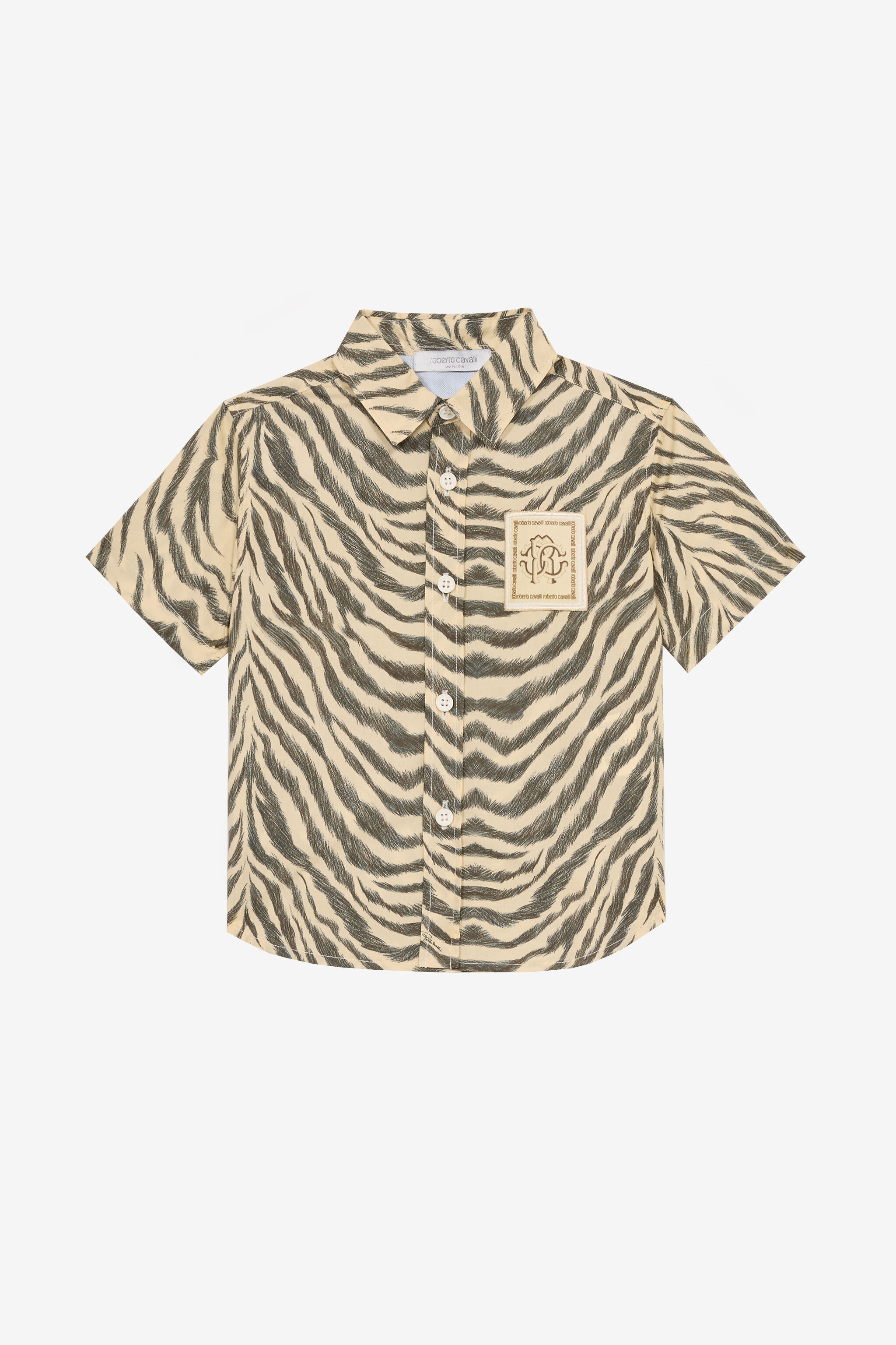 JU Camisa Estampado Piel De Tigre Marfil UJT700-7MO43