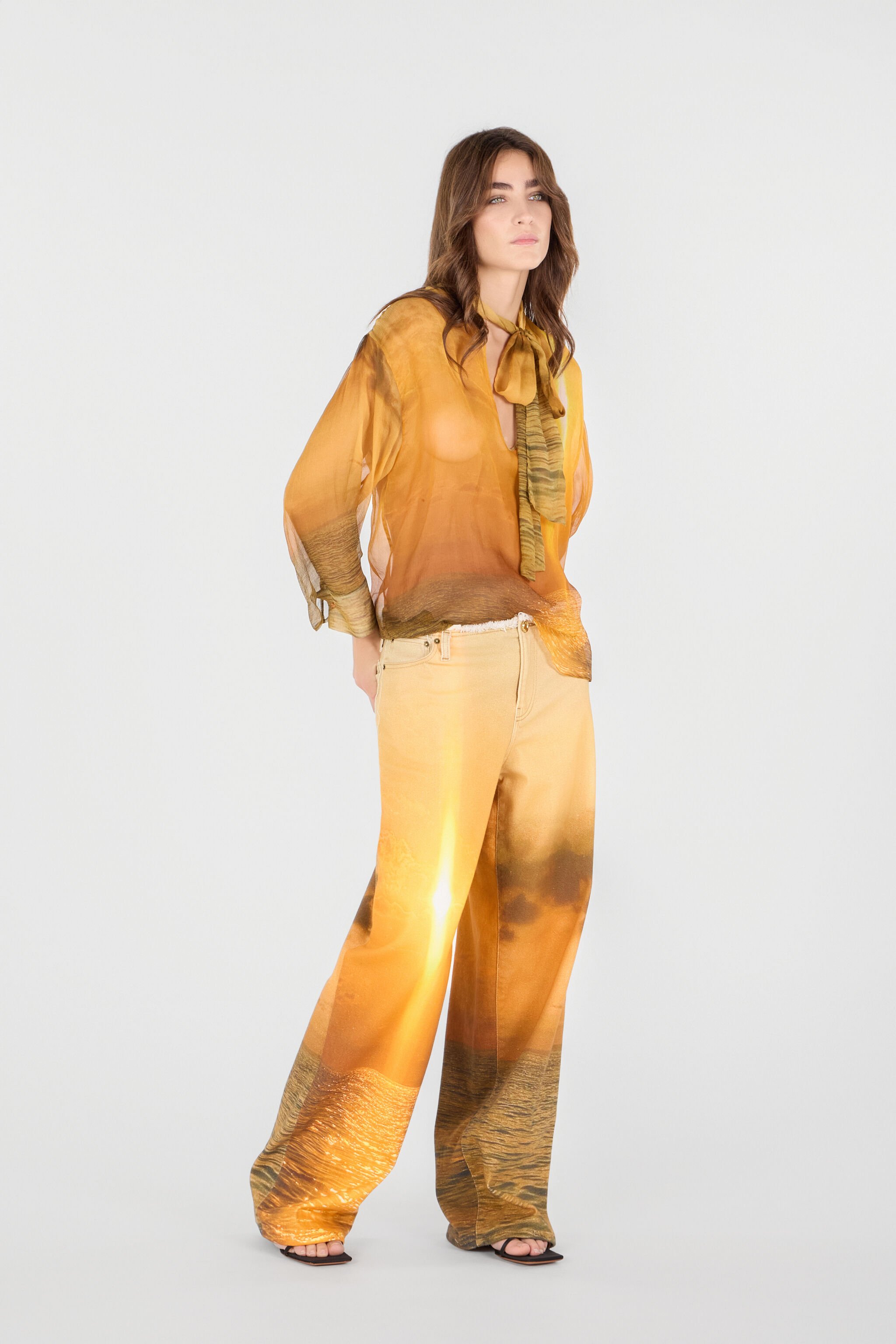 RC Sunset Print Denim Orange UWJ225-DAN97