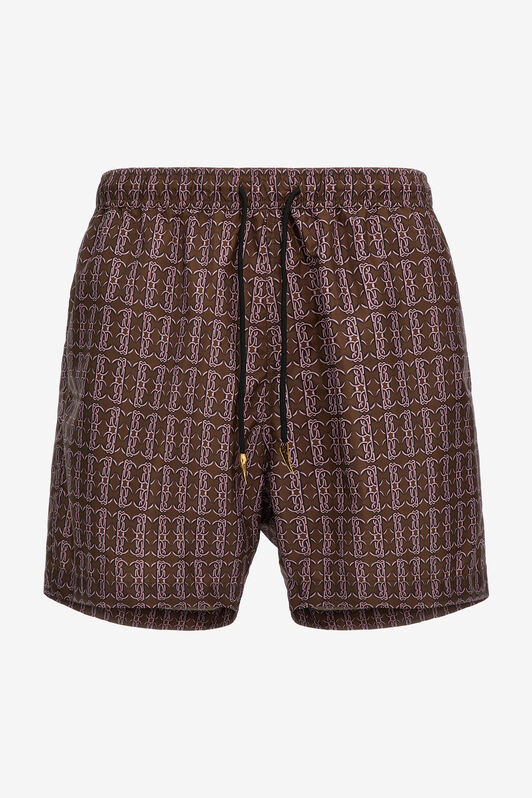 RC Swim shorts with RC print Brown SYH00A-5RF71
