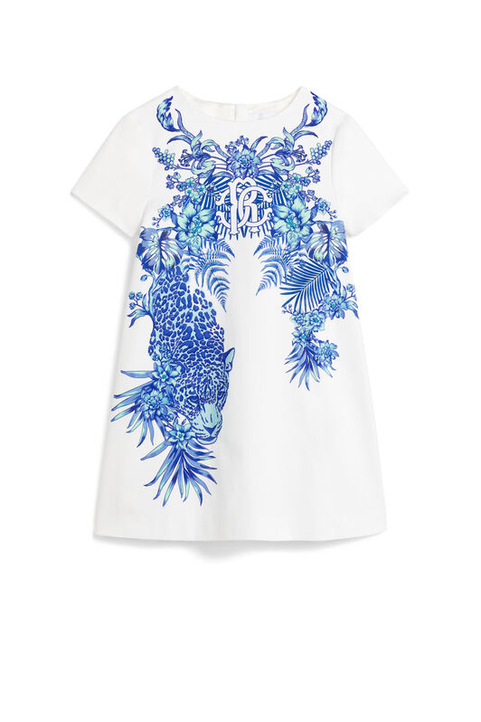 JU Floral-print T-shirt dress JU Floral-print T-shirt dress WHITE/BLUE MJT102-FXB69