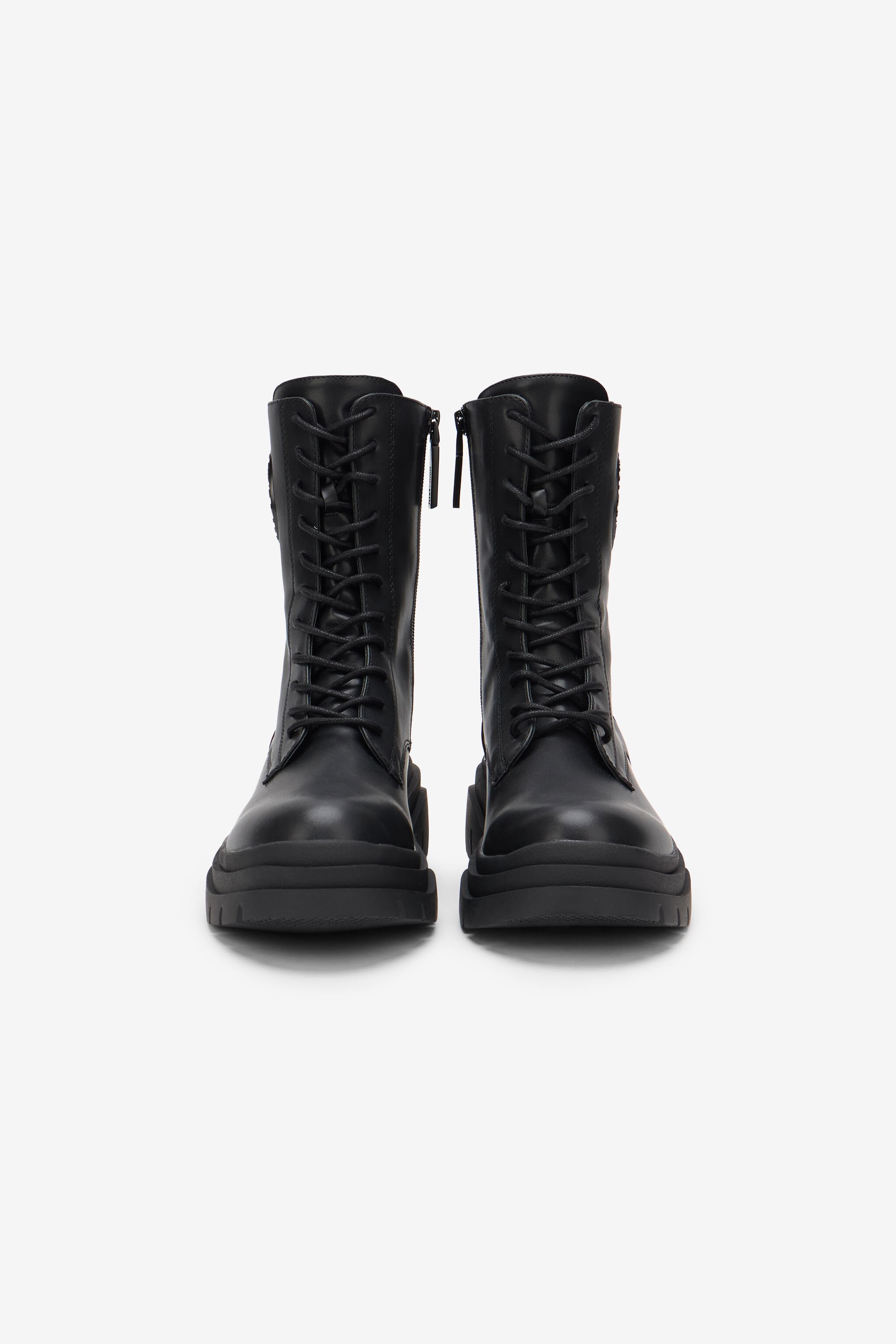 JC Black Combat Boots With Logo BLACK RKS214-RK579