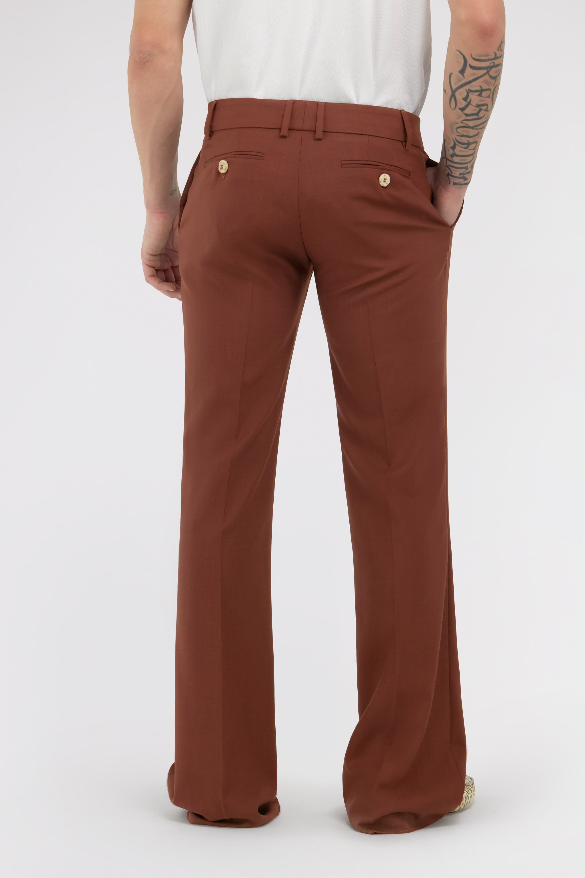 RC Tailored trousers with Fang detail Marrón SRT227-VW001