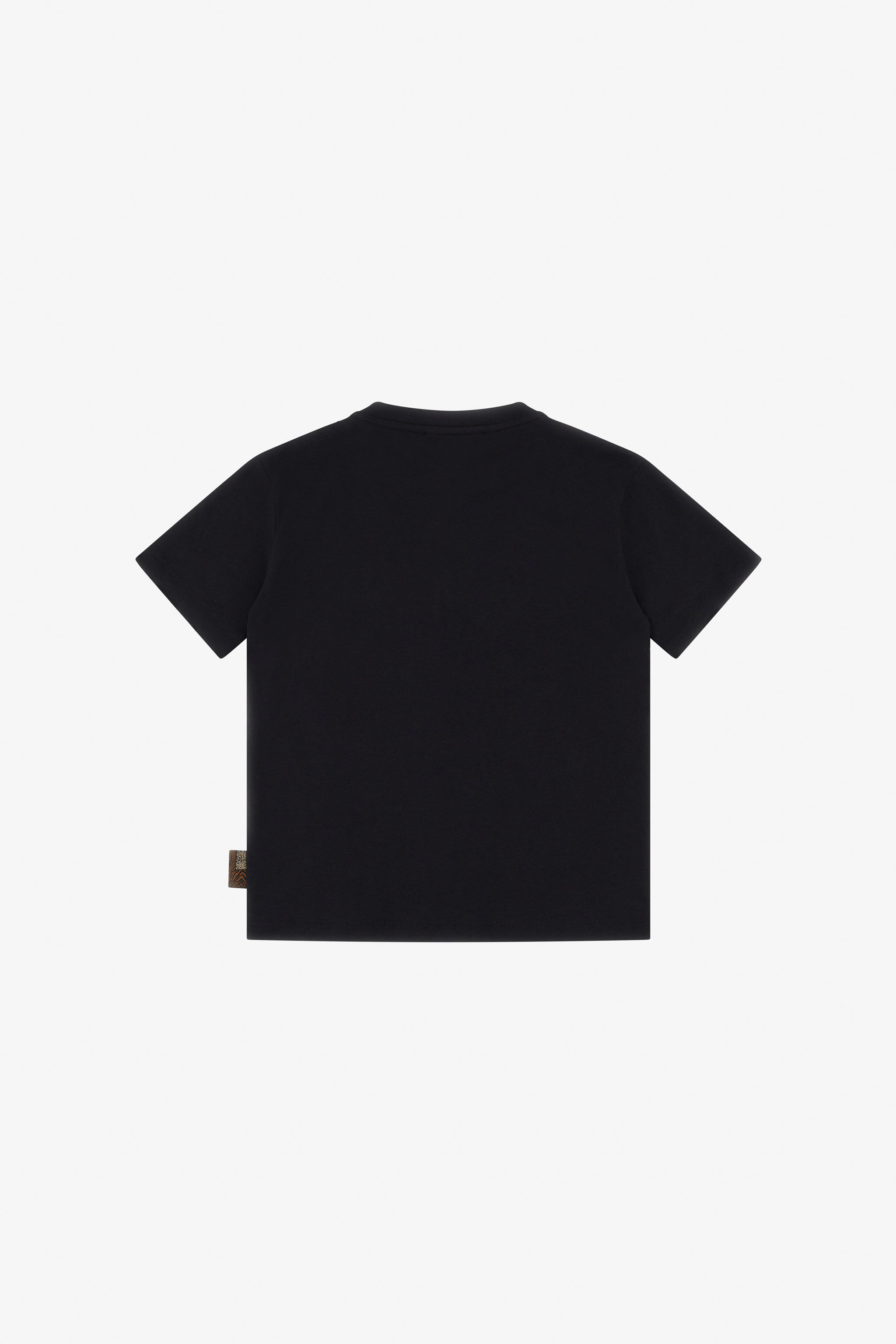 JU T-Shirt with Tiger Print and Logo Black TJT60K-JD001