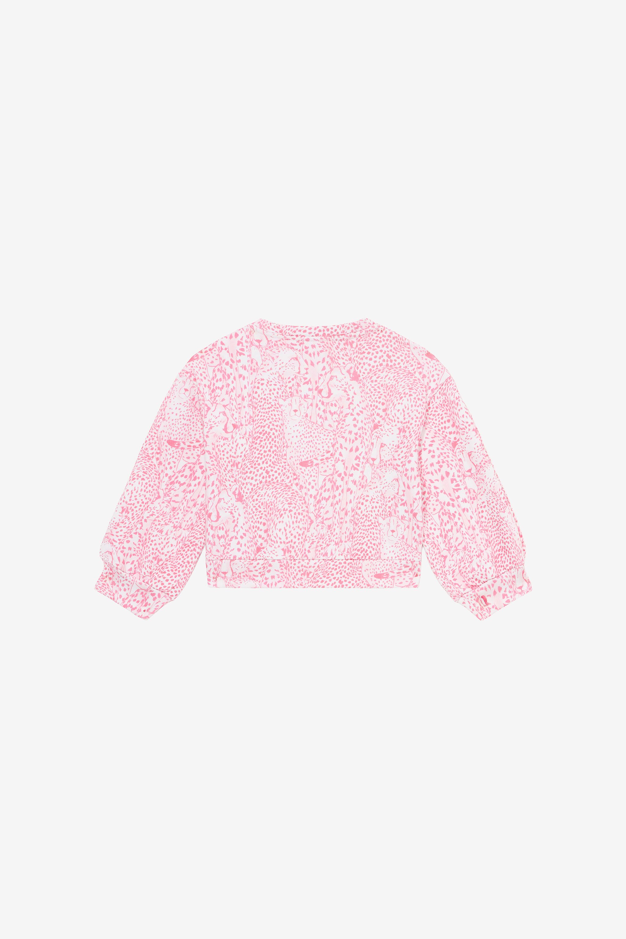 JU Sweatshirt Imprimé Animalier PINK UJT66C-5OO37