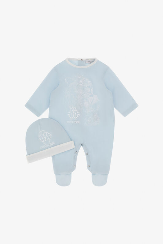 JU Set With Lions And RC Monogram BABY BLUE TJT811-JD001