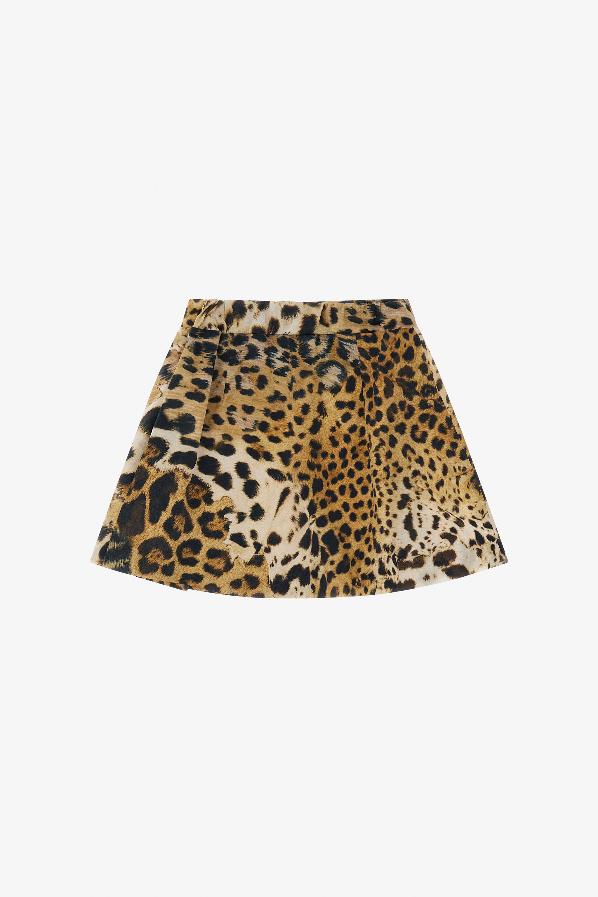 JU Skirt With Jaguar Skin Print And Buttons JAGUARSKIN NATURAL TJT30D-SCM10