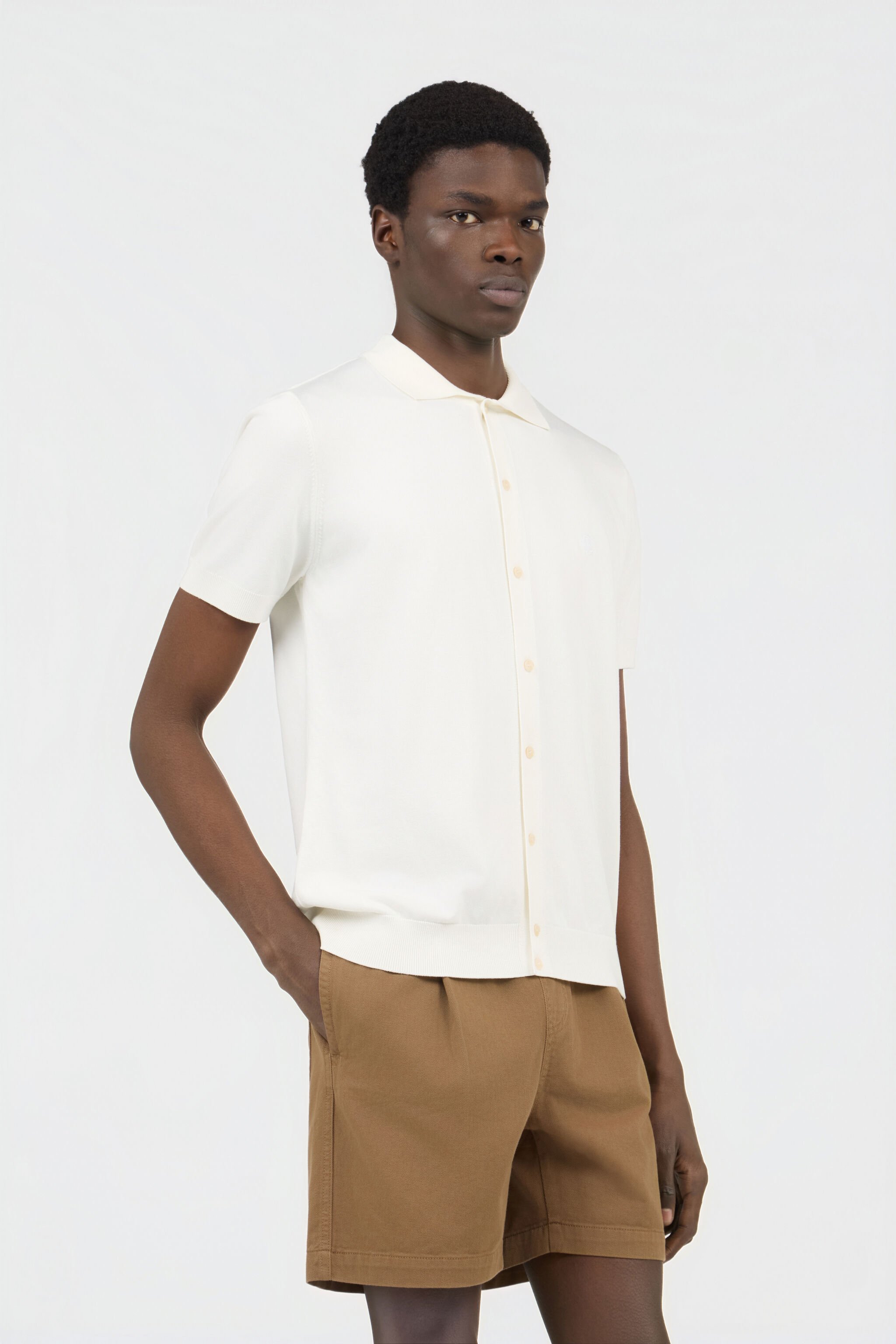 RC Polo Blanco Maille avec Monogram RC WHITE SOT71D-VI044