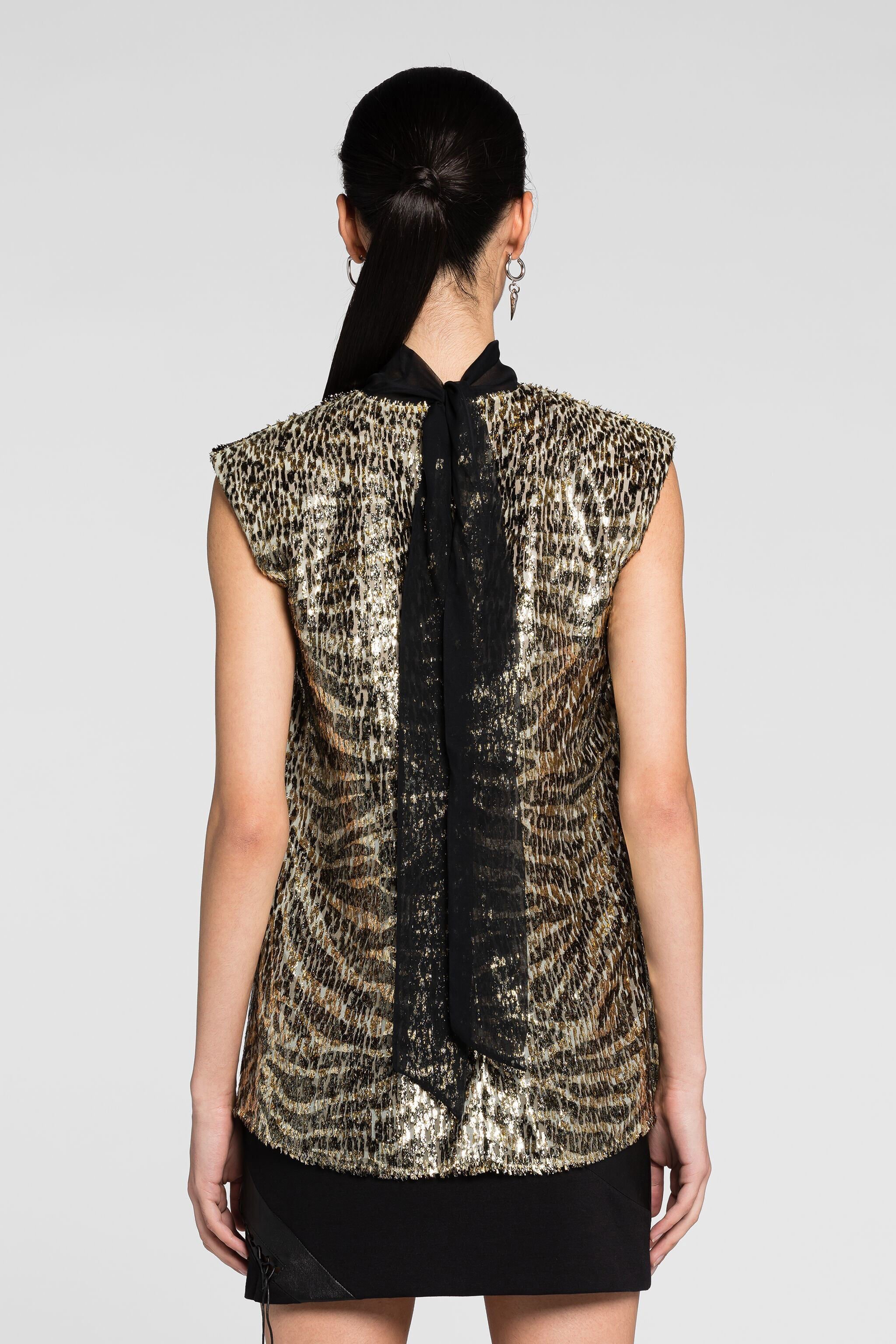 RC Zebra-Jacquard-Top GOLD PKT605-FC001