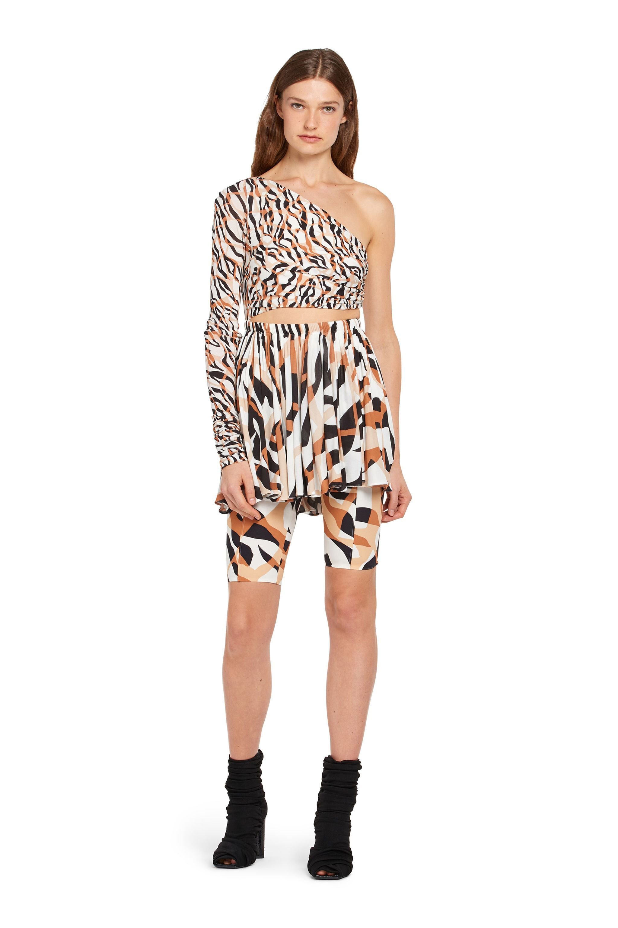 RC Tiger print cut out dress White IWT105-7HR37