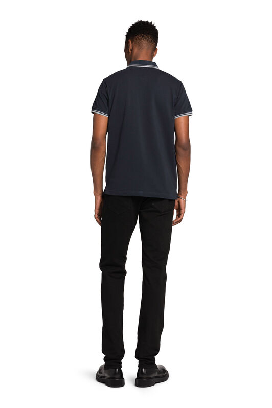 RC RC Monogram-Embroidered Polo Shirt Dark blue KOT60A-KB017