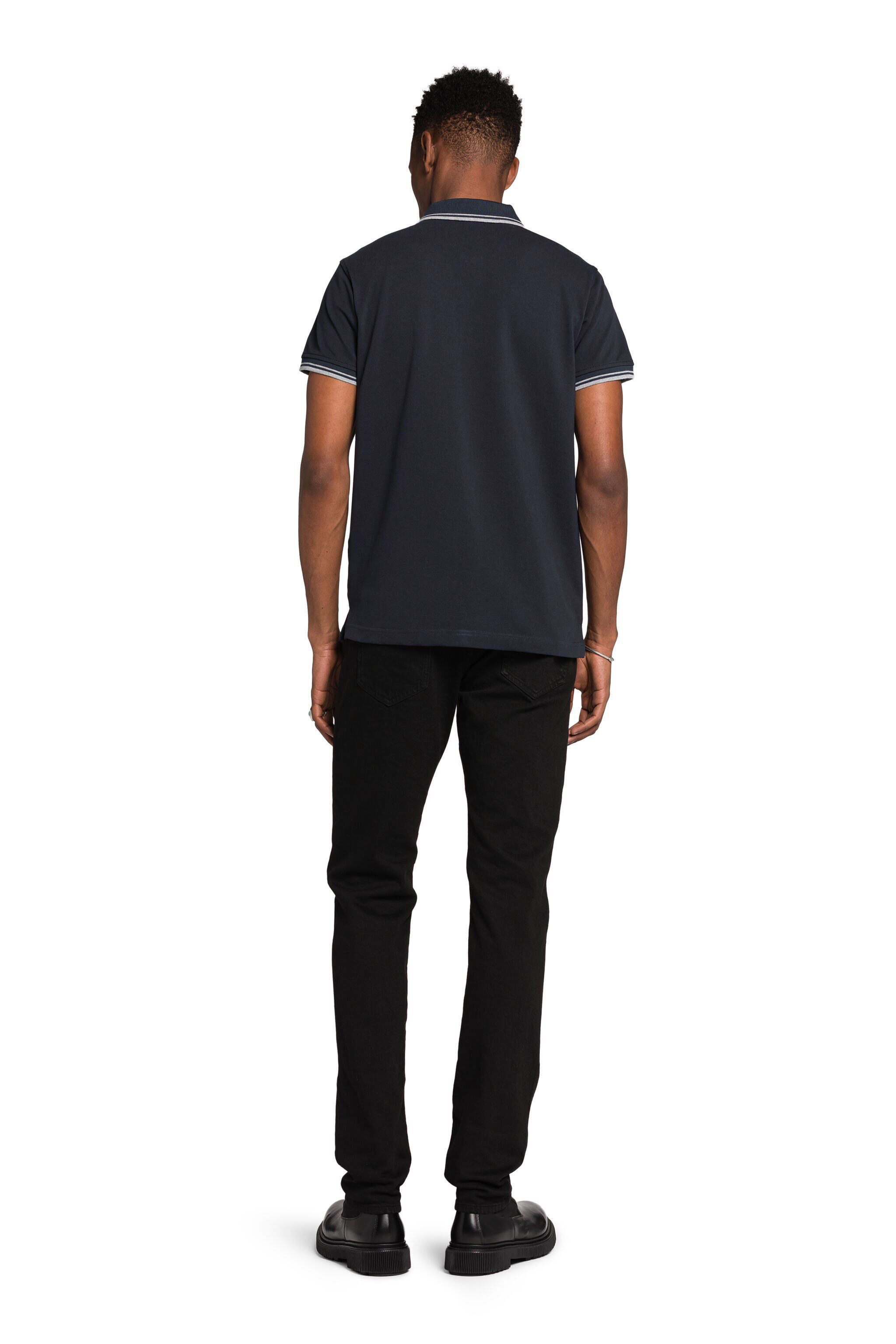 RC RC Monogram-Embroidered Polo Shirt Dark blue KOT60A-KB017