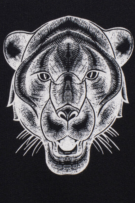 JU Sweatshirt mit Panther Medley Print BLACK/WHITE IJT957-HUQ81
