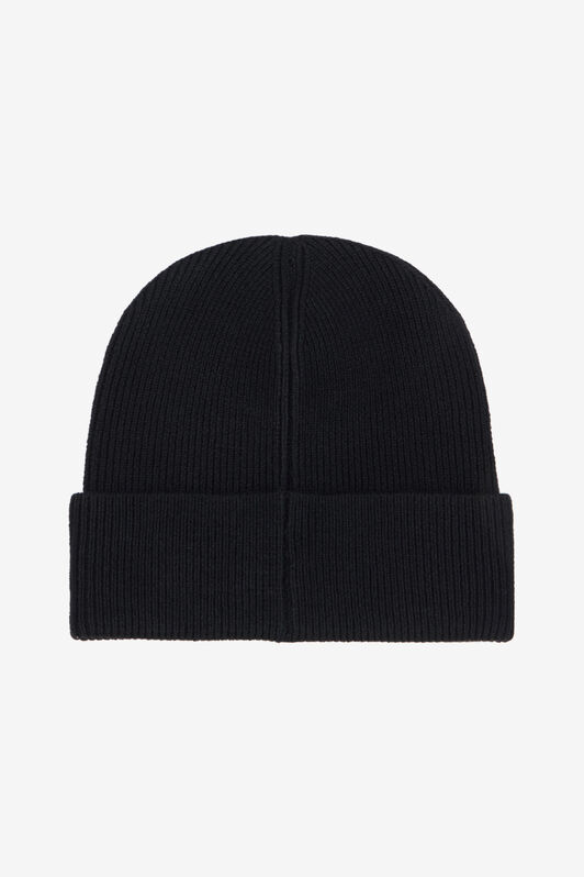 JC Black Wool Blend Beanie BLACK+GOLD FERRAGNI RRA002-RR048