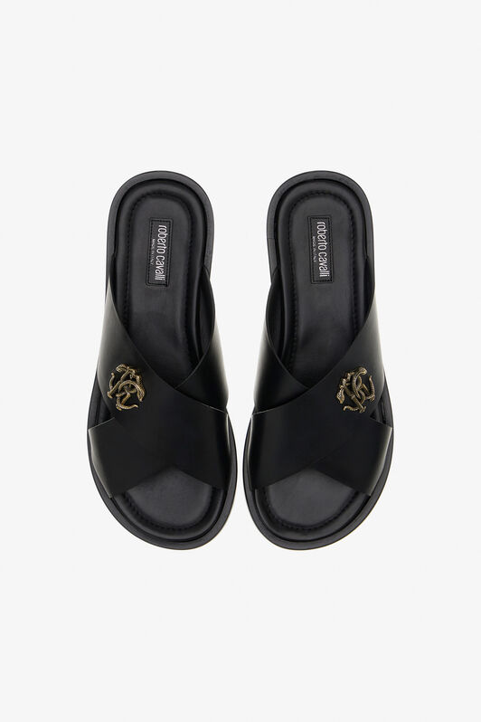 RC RC logo sandals Schwarz SRS056-PZA90