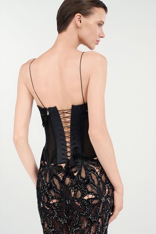 RC Floral Lace Dress BLACK WKR137-FT009