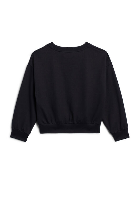 JU Sweat à imprimé logo motif léopard JU Sweat à imprimé logo motif léopard BLACK IJT904-CF042