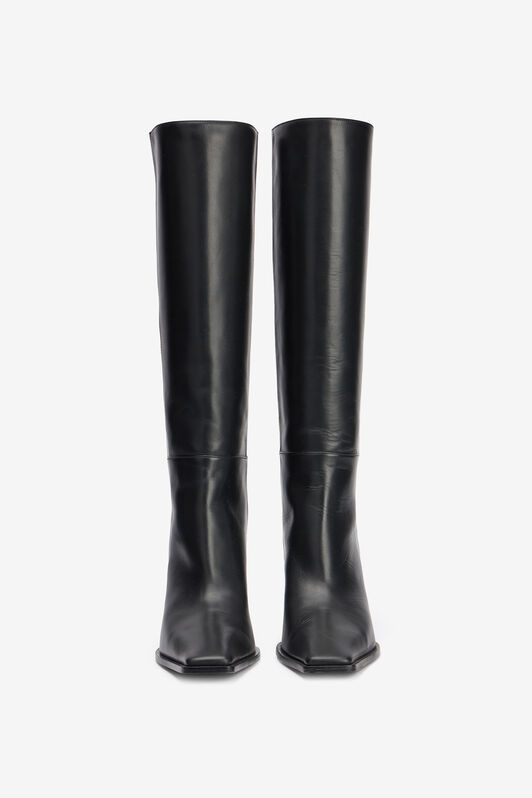 RC Bottes En Cuir Avec Monogramme Mirror Snake RC Bottes En Cuir Avec Monogramme Mirror Snake Noir TKS011-PZ590