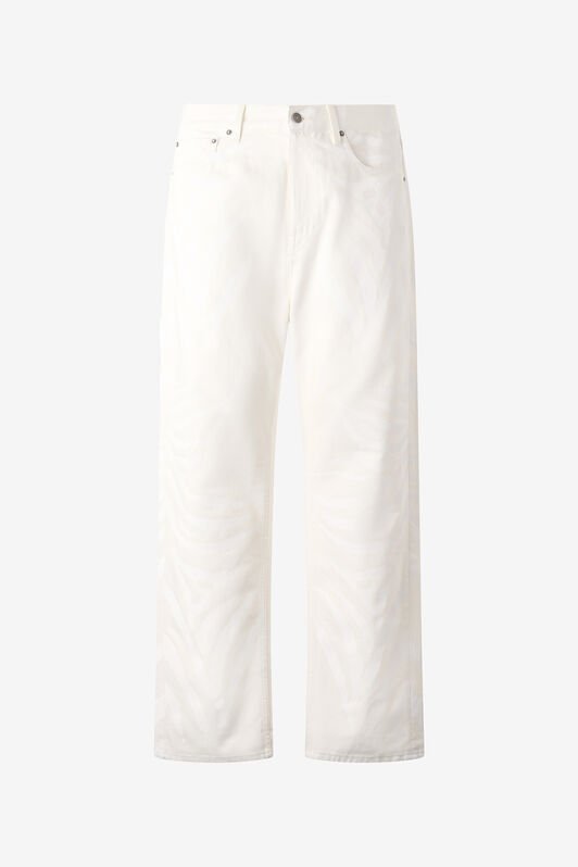RC Pantalón Cinco Bolsillos Estampado Zebra Blanco URJ206-VMN73