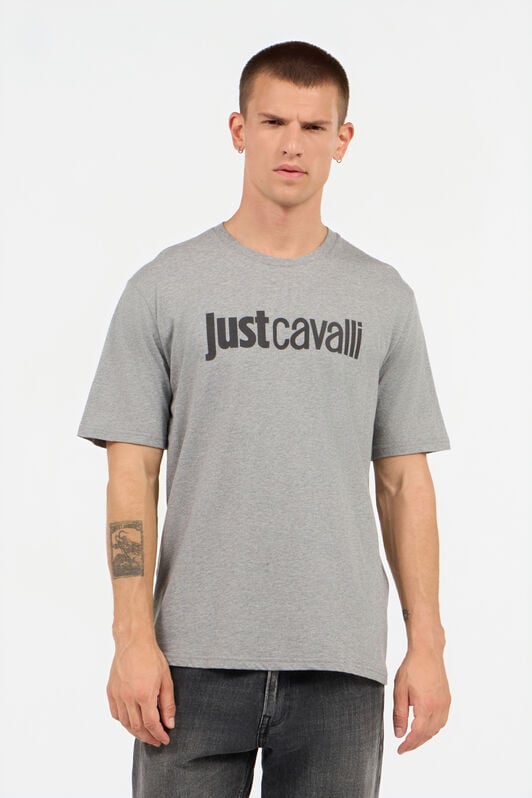 JC Just Cavalli Logo T-Shirt JC Just Cavalli Logo T-Shirt Grau RRT933-RR195