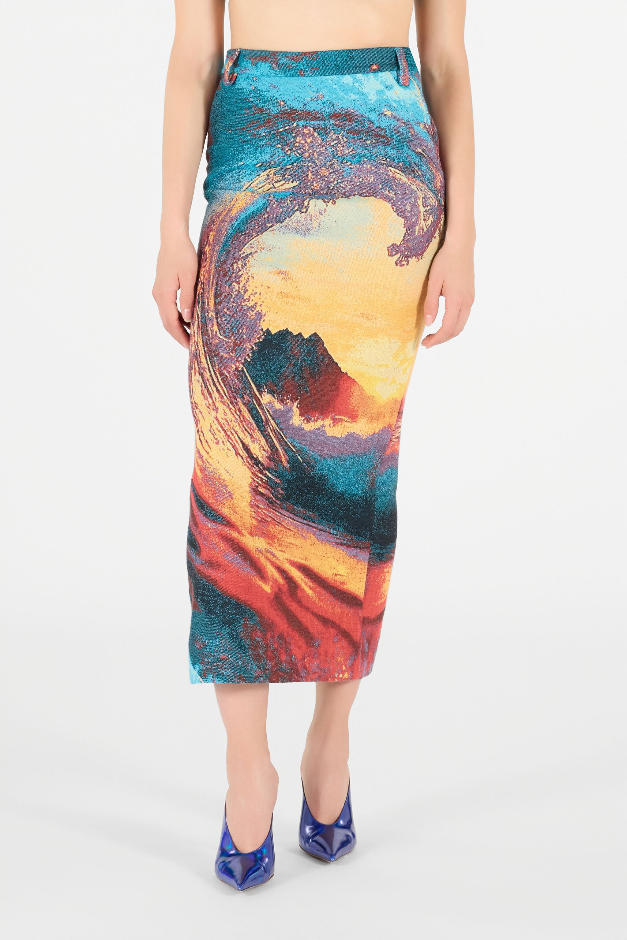 RC Itaca Print Skirt Blue/Orange UWT301-DJ091
