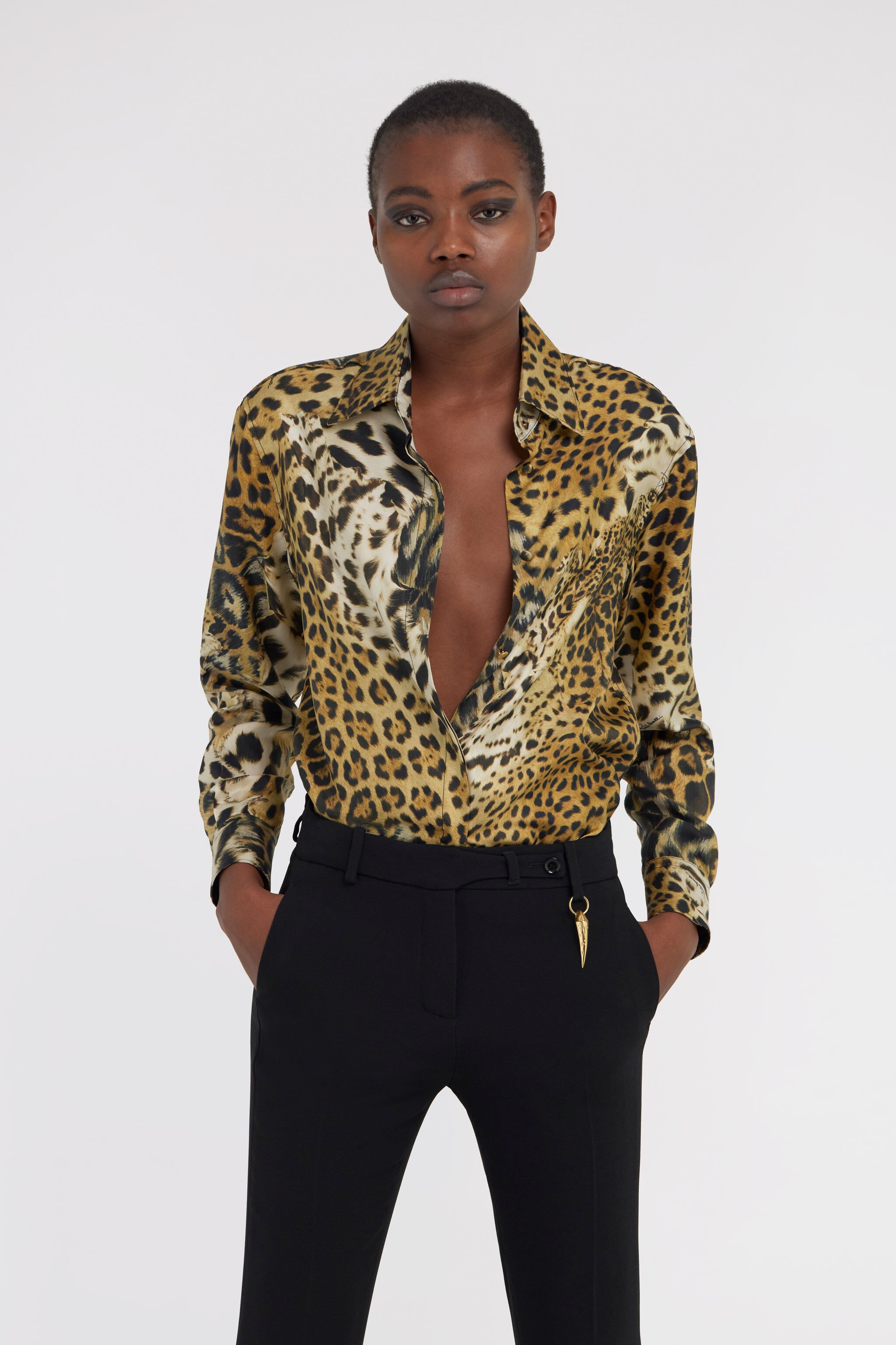RC Jaguar Skin print shirt Light Brown SKT704-4QG34