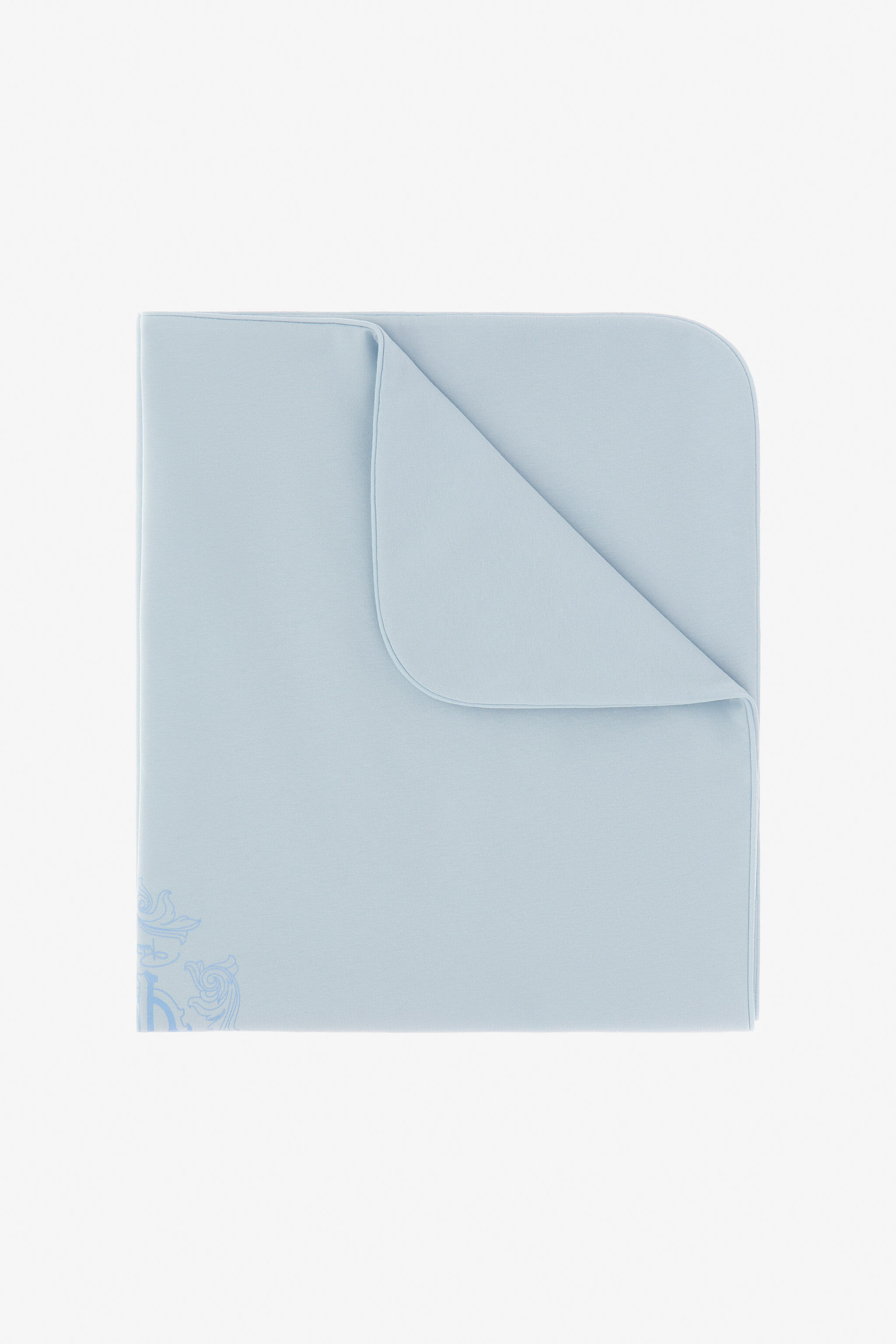JU Blanket With RC Monogram And Decorations BABY BLUE TJT814-JD001